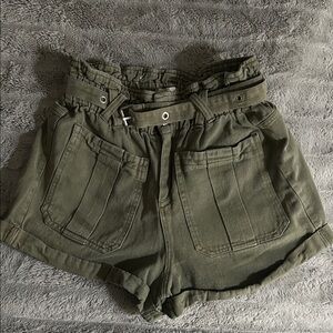 Cotton On High Waist Khaki Shorts